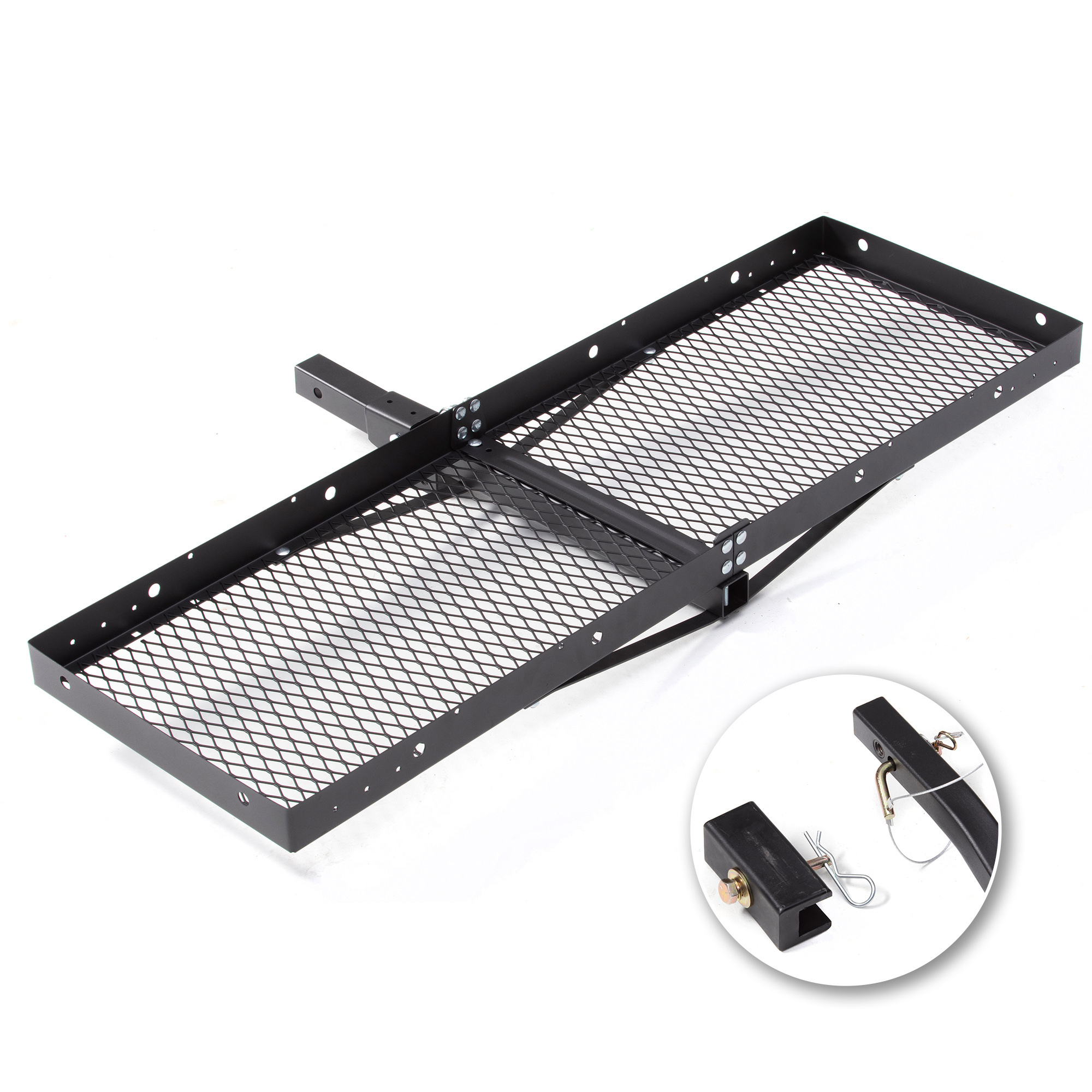 Rockland Foldable Steel Cargo Carrier — 60in. x 20in., 500-Lb. Capacity, Fits 2in. & 1.25in. Receivers